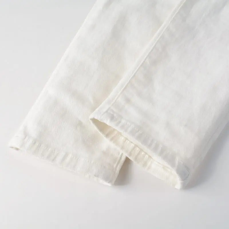 shiny white jeans Driply