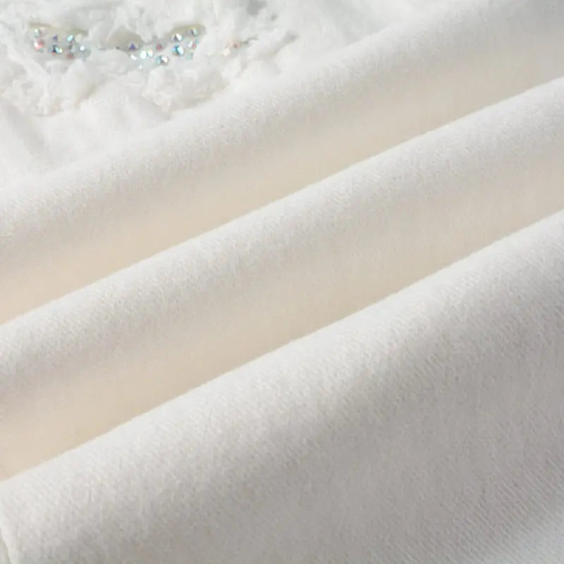 shiny white jeans Driply