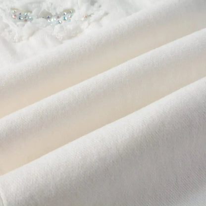 shiny white jeans Driply