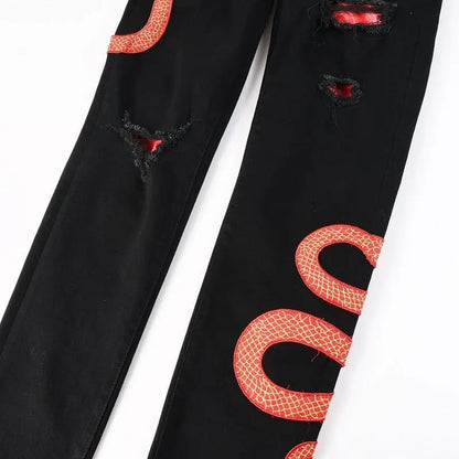 Red snaked jeans ★LIMITED EDITION★ Driply