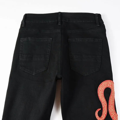 Red snaked jeans ★LIMITED EDITION★ Driply